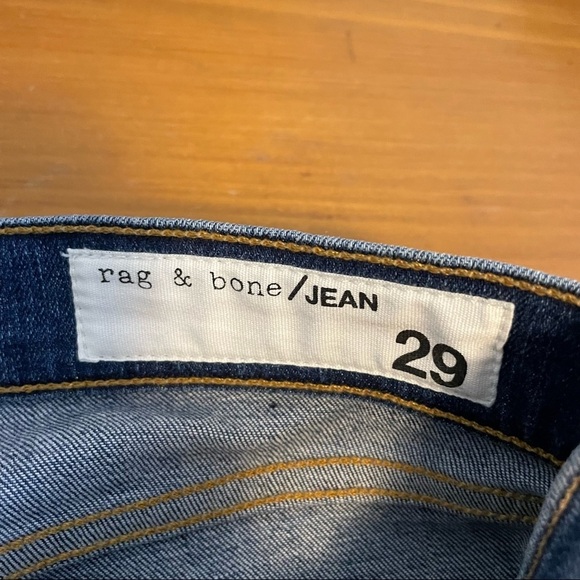 Rag & Bone High Rise Skinny Pintuck Diagonal Hem Jean Womens 29 - Picture 8 of 13